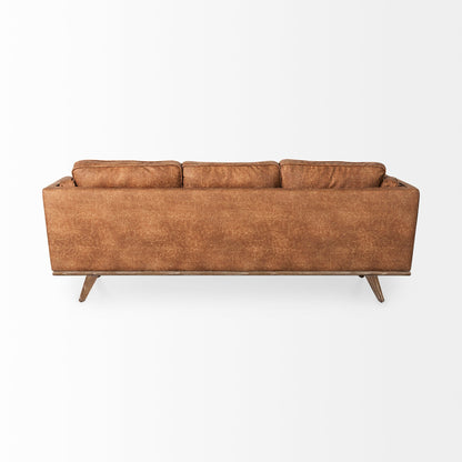 Brooks Faux Leather Three Seater Sofa