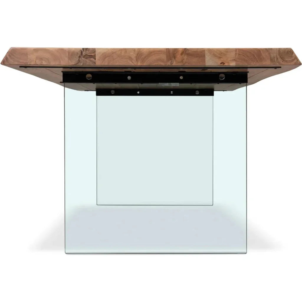 Brooks Glass Base Rectangular Dining Table-Dining Tables-Urbia-LOOMLAN