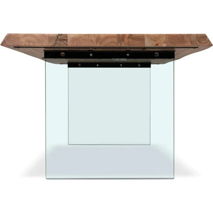 Brooks Glass Base Rectangular Dining Table-Dining Tables-Urbia-LOOMLAN