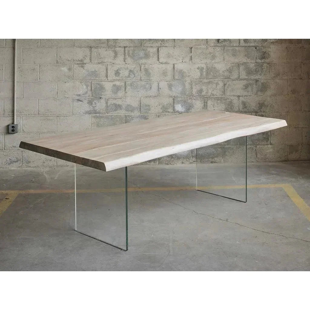 Brooks Glass Base Rectangular Dining Table-Dining Tables-Urbia-LOOMLAN
