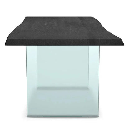 Brooks Glass Base Rectangular Dining Table-Dining Tables-Urbia-LOOMLAN