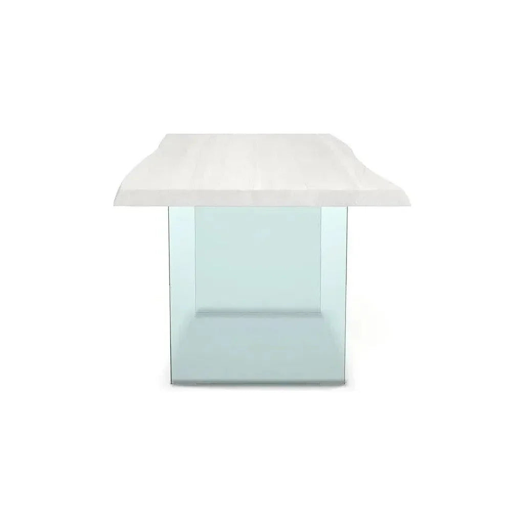 Brooks Glass Base Rectangular Dining Table-Dining Tables-Urbia-LOOMLAN