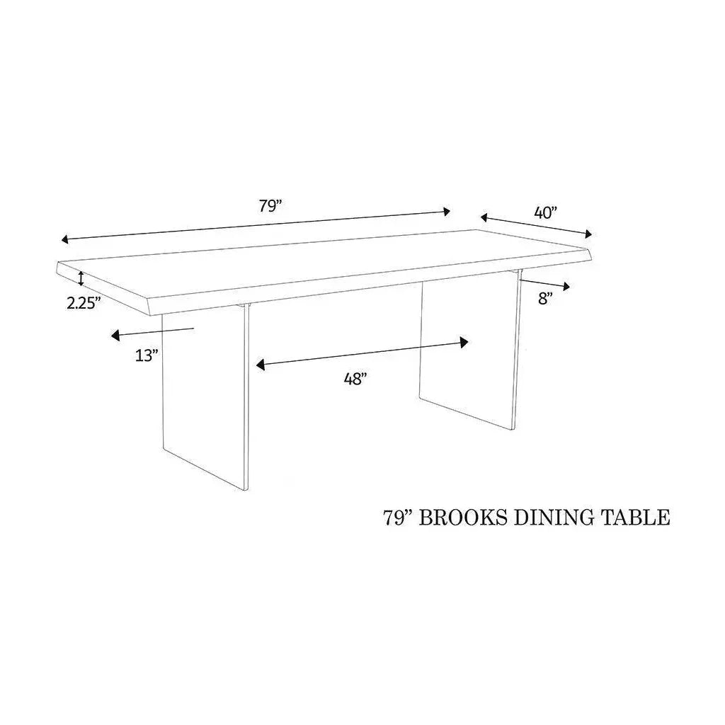 Brooks Glass Base Rectangular Dining Table-Dining Tables-Urbia-LOOMLAN