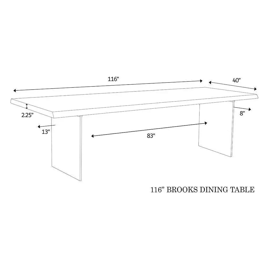 Brooks Glass Base Rectangular Dining Table-Dining Tables-Urbia-LOOMLAN
