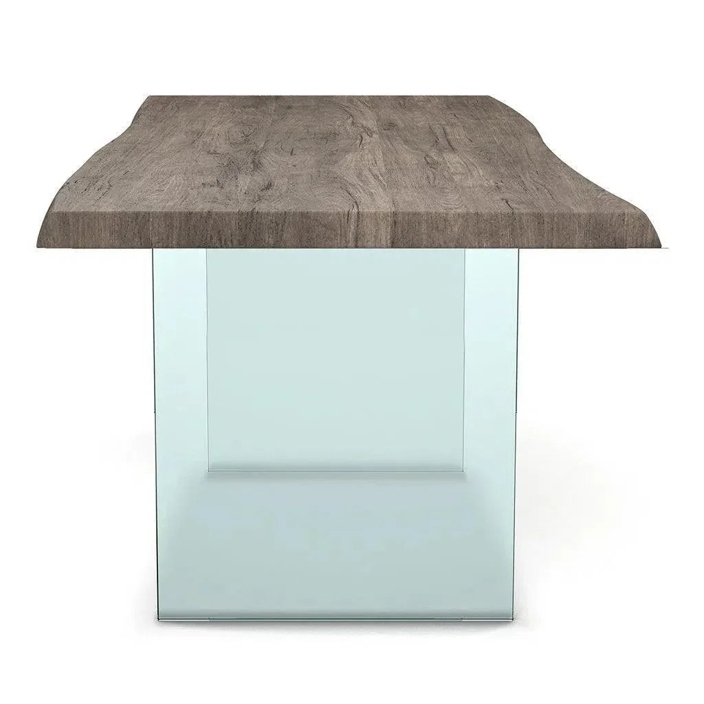 Brooks Glass Base Rectangular Dining Table-Dining Tables-Urbia-LOOMLAN