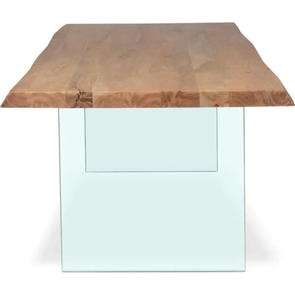 Brooks Glass Base Rectangular Dining Table-Dining Tables-Urbia-LOOMLAN