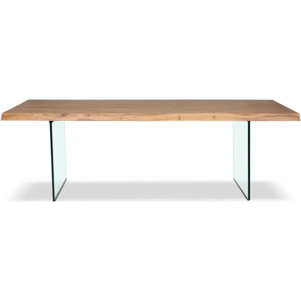 Brooks Glass Base Rectangular Dining Table-Dining Tables-Urbia-LOOMLAN
