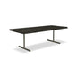 Brooks T Base Rectangular Dining Table-Dining Tables-Urbia-92"-Ebonized, Pewter-LOOMLAN