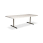 Brooks T Base Rectangular Dining Table-Dining Tables-Urbia-92"-White Wash, Brass-LOOMLAN
