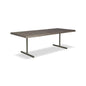 Brooks T Base Rectangular Dining Table-Dining Tables-Urbia-116"-Sandblasted Grey, Pewter-LOOMLAN