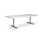 Brooks T Base Rectangular Dining Table-Dining Tables-Urbia-116"-White Wash, Brass-LOOMLAN