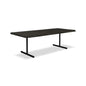 Brooks T Base Rectangular Dining Table-Dining Tables-Urbia-79"-Ebonized, Black-LOOMLAN