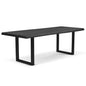 Brooks U Base Rectangular Dining Table-Dining Tables-Urbia-116"-Ebonized, Black-LOOMLAN