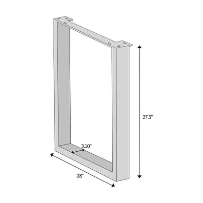 Brooks U Base Rectangular Dining Table-Dining Tables-Urbia-LOOMLAN
