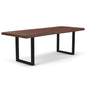 Brooks U Base Rectangular Dining Table-Dining Tables-Urbia-116"-Americano, Black-LOOMLAN