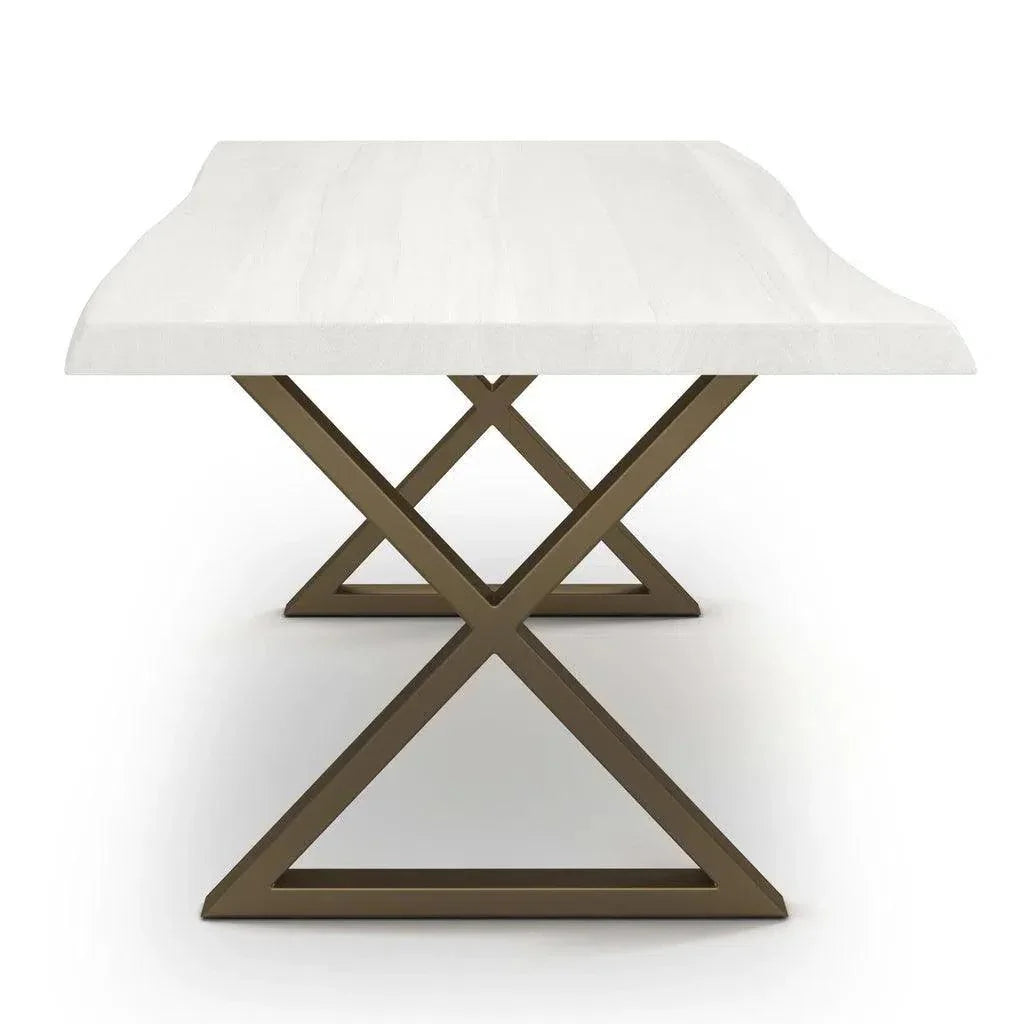 Brooks X Base Rectangular Dining Table-Dining Tables-Urbia-LOOMLAN