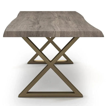 Brooks X Base Rectangular Dining Table-Dining Tables-Urbia-LOOMLAN