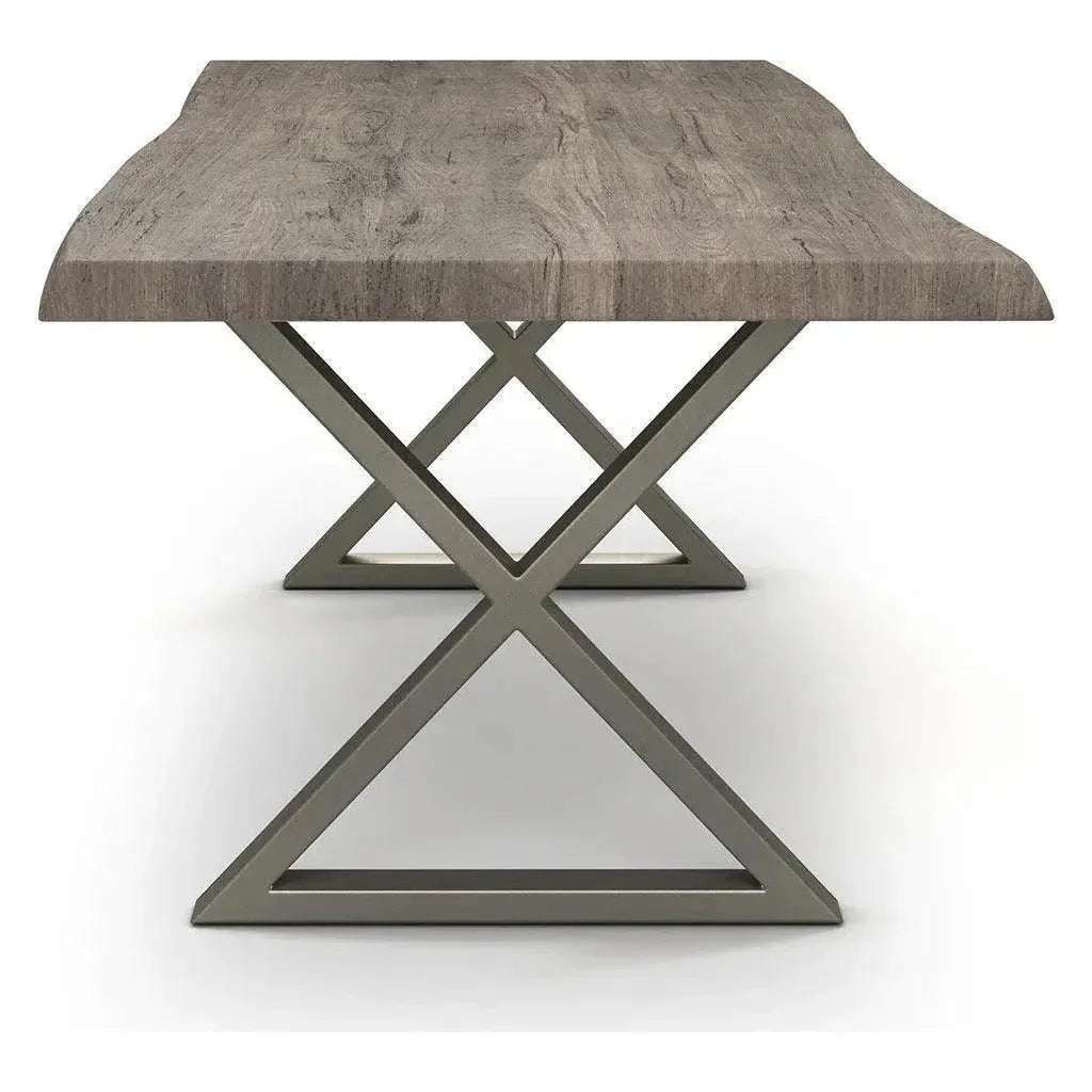 Brooks X Base Rectangular Dining Table-Dining Tables-Urbia-LOOMLAN