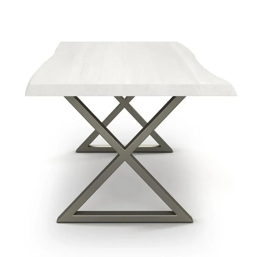 Brooks X Base Rectangular Dining Table-Dining Tables-Urbia-LOOMLAN