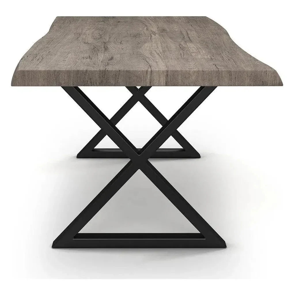 Brooks X Base Rectangular Dining Table-Dining Tables-Urbia-LOOMLAN