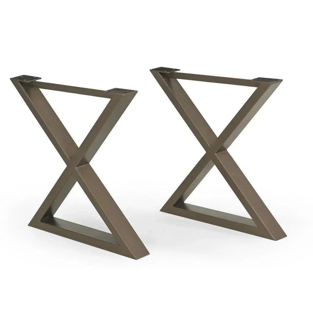 Brooks X Base Rectangular Dining Table-Dining Tables-Urbia-LOOMLAN