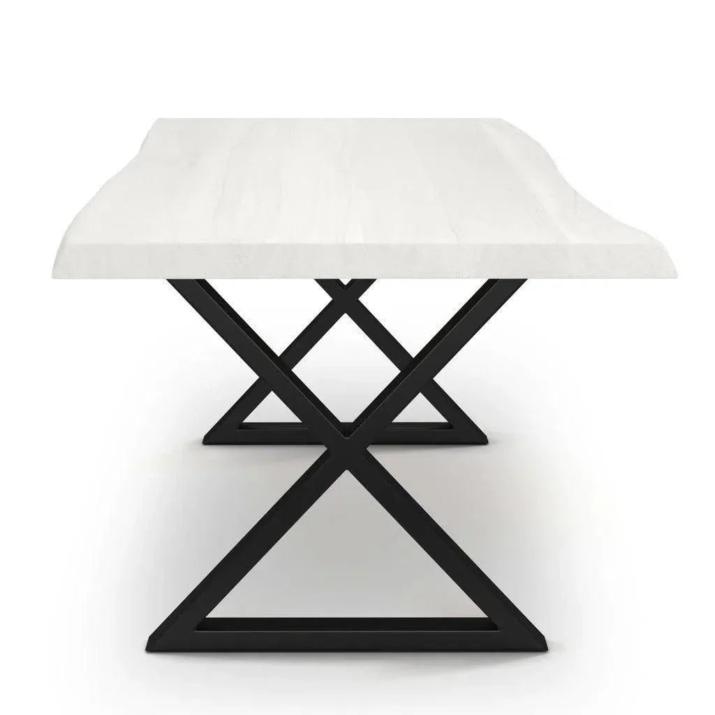 Brooks X Base Rectangular Dining Table-Dining Tables-Urbia-LOOMLAN