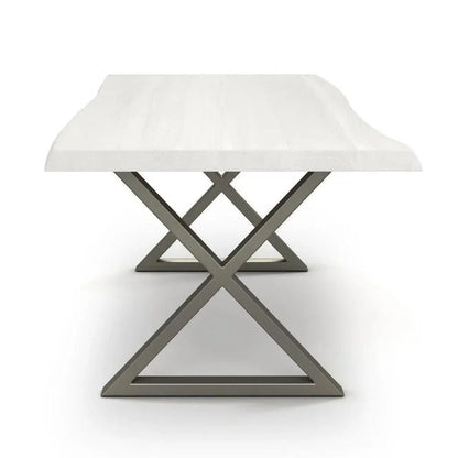 Brooks X Base Rectangular Dining Table-Dining Tables-Urbia-LOOMLAN