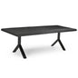 Brooks Y Base Rectangular Dining Table-Dining Tables-Urbia-116"-Ebonized, Black-LOOMLAN