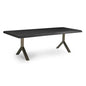 Brooks Y Base Rectangular Dining Table-Dining Tables-Urbia-116"-Ebonized, Brass-LOOMLAN