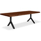 Brooks Y Base Rectangular Dining Table-Dining Tables-Urbia-92"-Americano, Black-LOOMLAN