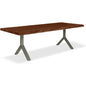 Brooks Y Base Rectangular Dining Table-Dining Tables-Urbia-92"-Americano, Pewter-LOOMLAN