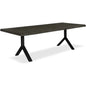 Brooks Y Base Rectangular Dining Table-Dining Tables-Urbia-92"-Ebonized, Black-LOOMLAN