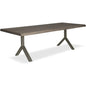 Brooks Y Base Rectangular Dining Table-Dining Tables-Urbia-92"-Sandblasted Grey, Pewter-LOOMLAN