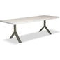 Brooks Y Base Rectangular Dining Table-Dining Tables-Urbia-92"-White Wash, Pewter-LOOMLAN