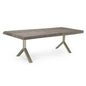 Brooks Y Base Rectangular Dining Table-Dining Tables-Urbia-116"-Sandblasted, Pewter-LOOMLAN