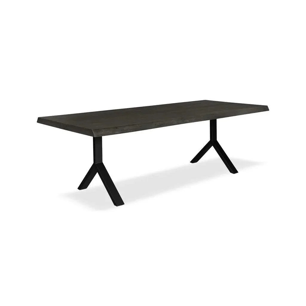 Brooks Y Base Rectangular Dining Table-Dining Tables-Urbia-79"-Ebonized, Black-LOOMLAN