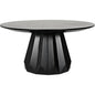 Brosche Dining Table, Hand Rubbed Black-Dining Tables-Noir-LOOMLAN