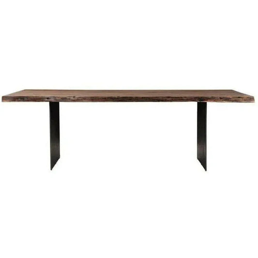 Brown Dining Table Live Edge Seats 8 or 10-Dining Tables-Moe's Home-LOOMLAN