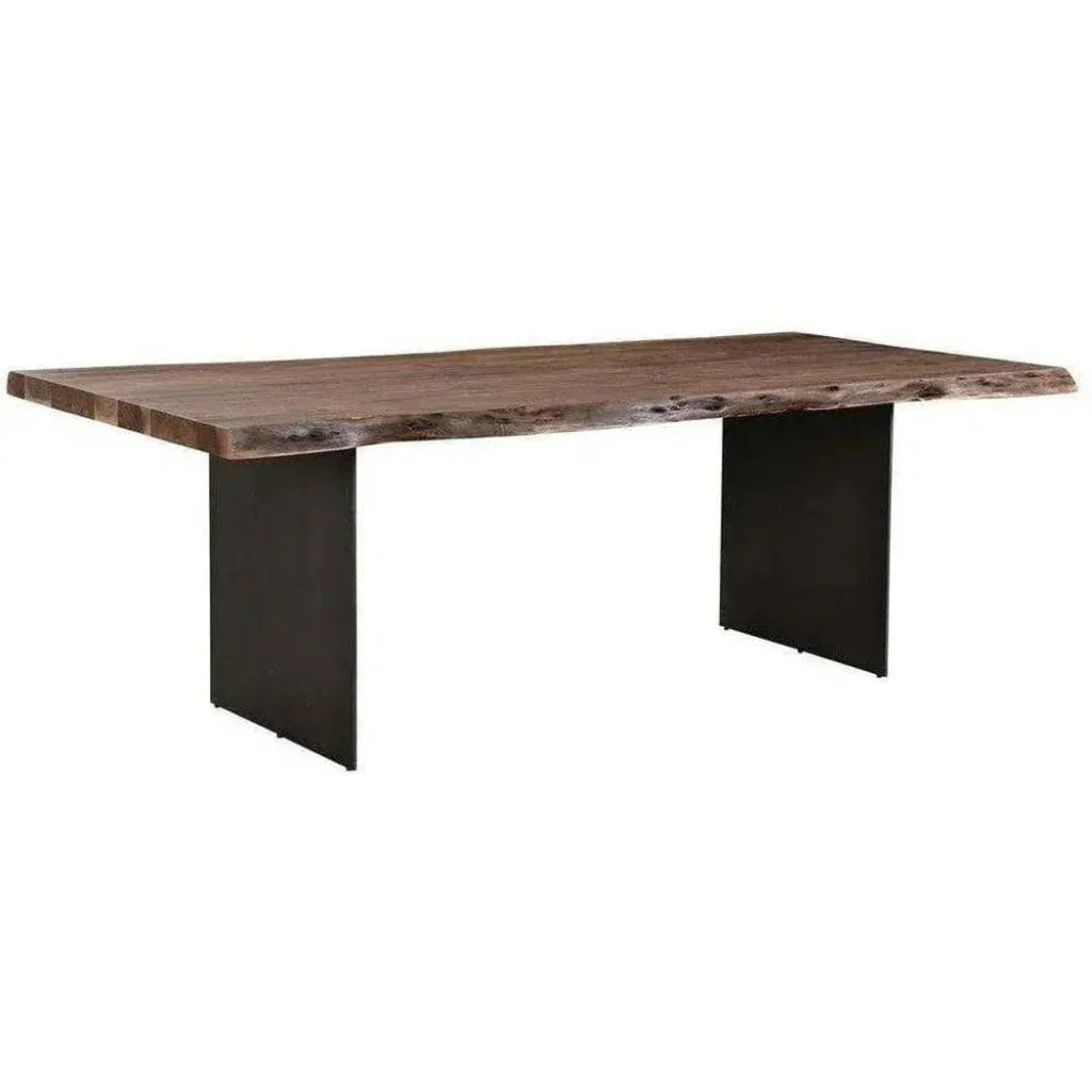 Brown Dining Table Live Edge Seats 8 or 10-Dining Tables-Moe's Home-LOOMLAN
