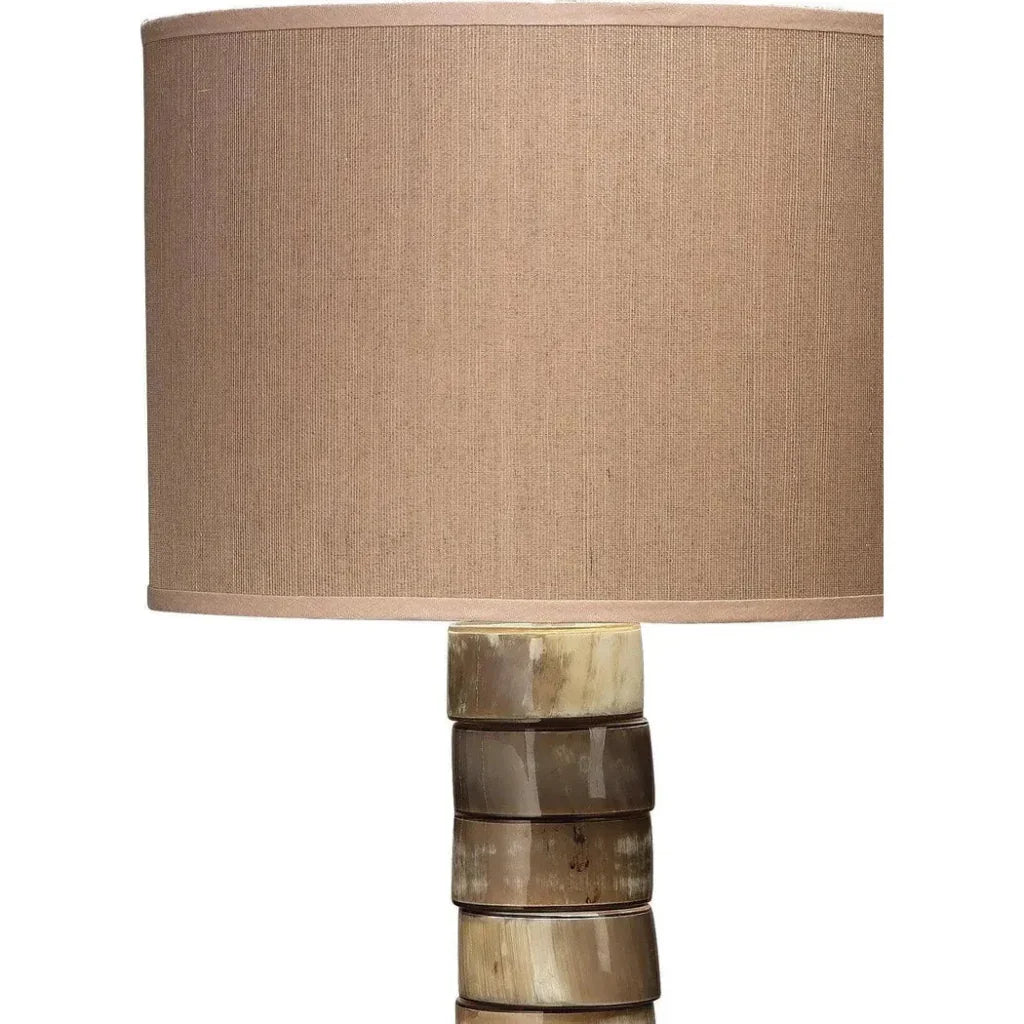 Brown Faux Buffalo Horn Stacked Floor Lamp-Floor Lamps-Jamie Young-LOOMLAN