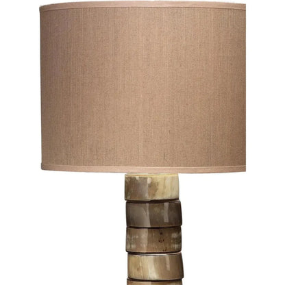 Brown Faux Buffalo Horn Stacked Floor Lamp-Floor Lamps-Jamie Young-LOOMLAN