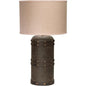 Brown Leather Barrel Table Lamp - LOOMLAN - Jamie Young - Table Lamps