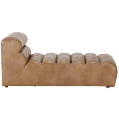 Brown Leather Lounge Chaise Indoor - LOOMLAN - Moe's Home - Chaises