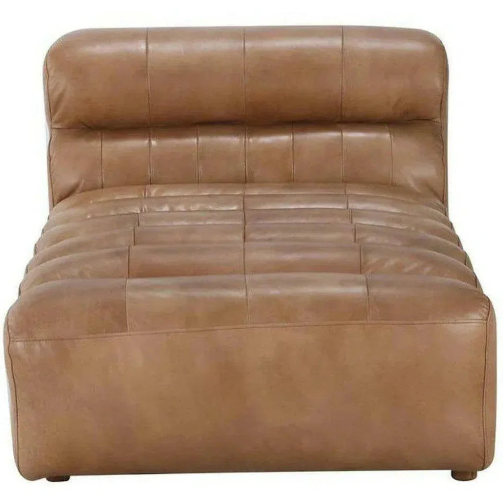 Brown Leather Lounge Chaise Indoor - LOOMLAN - Moe's Home - Chaises