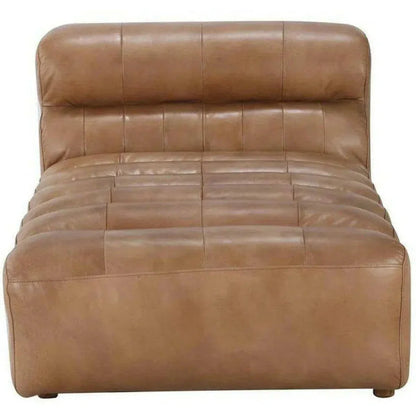 Brown Leather Lounge Chaise Indoor - LOOMLAN - Moe's Home - Chaises