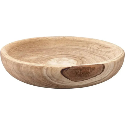 Brown Paulownia Wood Laurel Wooden Bowl - LOOMLAN - Jamie Young - Boxes & Bowls