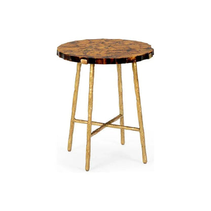 Brown Penshell Wooden Side Table - LOOMLAN - Chelsea House - Side Tables