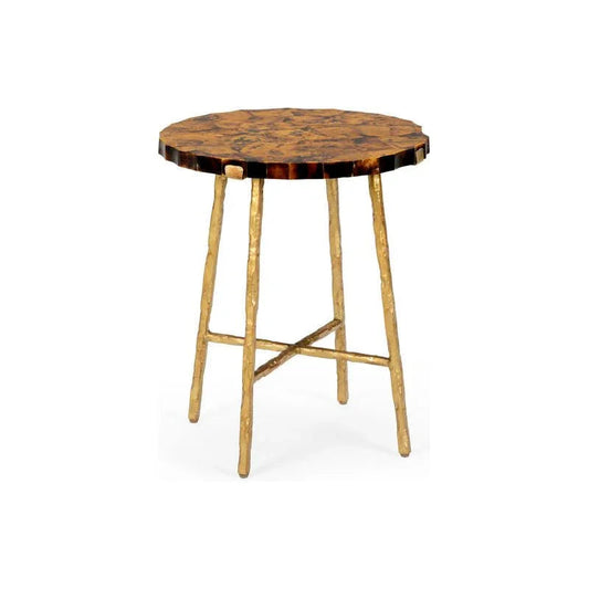 Brown Penshell Wooden Side Table - LOOMLAN - Chelsea House - Side Tables