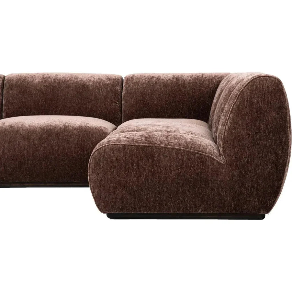 Brown Performance Modular Sectional Sofa - 4 Piece Set-Modular Sofas-LH Imports-LOOMLAN