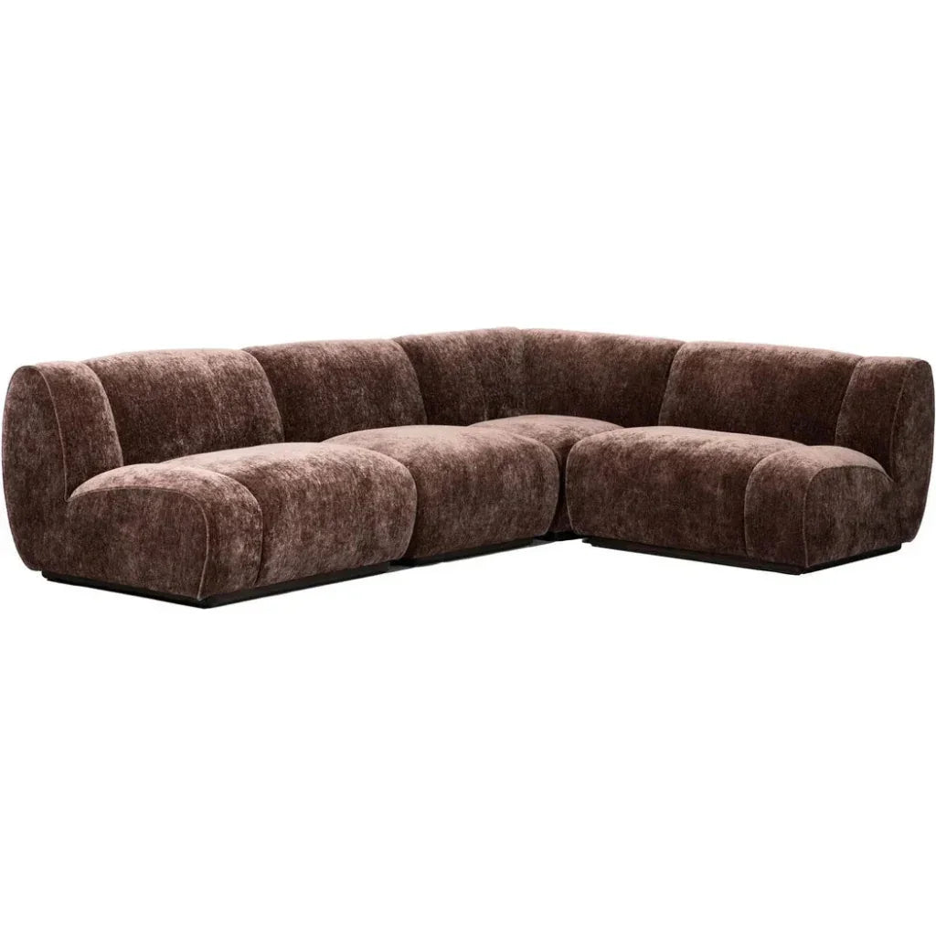 Brown Performance Modular Sectional Sofa - 4 Piece Set-Modular Sofas-LH Imports-LOOMLAN